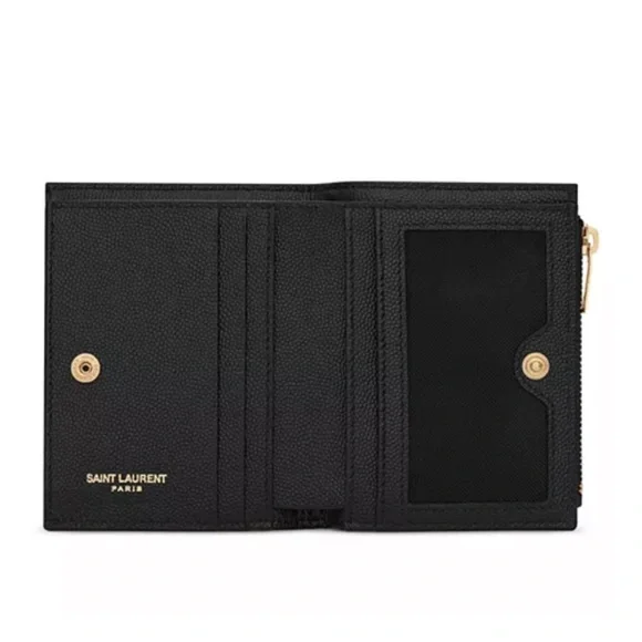 SAINT LAURENT black Cassandre Matelasse Bi-Fold Wallet - Picture 2 of 15